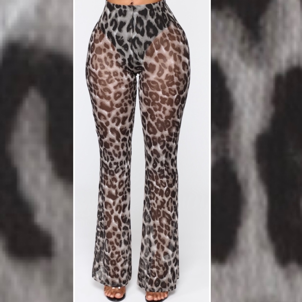 Mesh Flare Pants